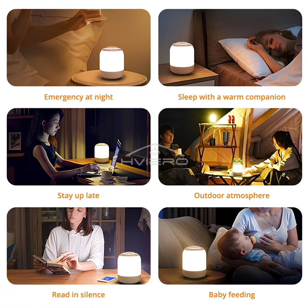 Lampada Da Tavolo Dimmerabile Con Controllo Tocco USB Ricaricabile Luce Notturna Per Camera E Soggiorno Decorazione