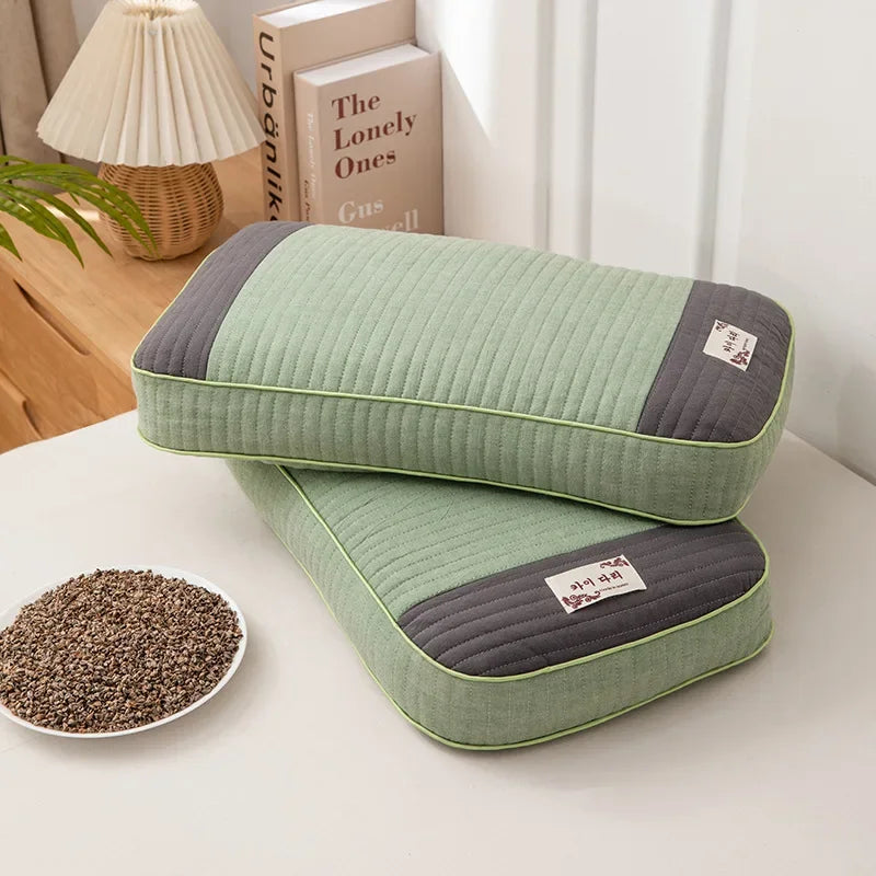 Cuscino Sobakawa In Grano Saraceno Con Cotone Organico Dimensioni Standard Per Dormire Fresco Sostegno Cervicale