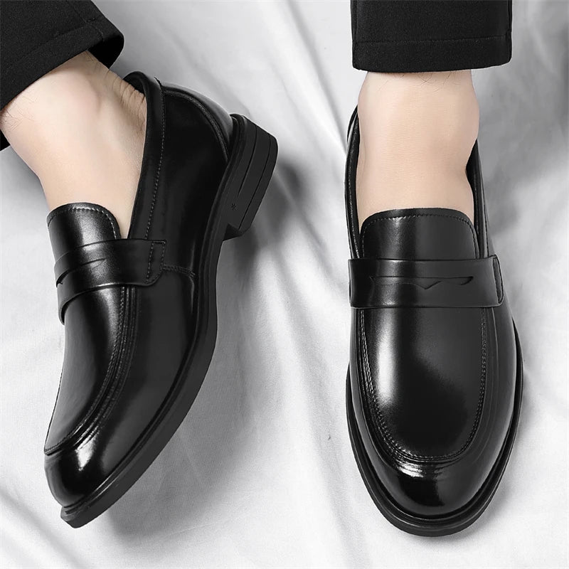 Mocassini Formali In Pelle Da Uomo Stile Italiano Slip On Eleganti Scarpe Da Lavoro E Da Ufficio Confortevoli E Leggere