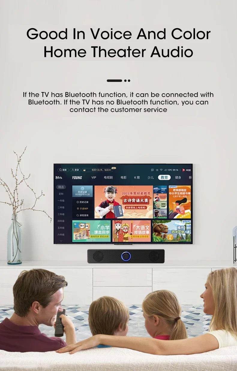 Soundbar Per PC E TV Bluetooth Cablato E Wireless USB Alimentato Per Laptop Gaming Home Theater Sistema Audio Surround