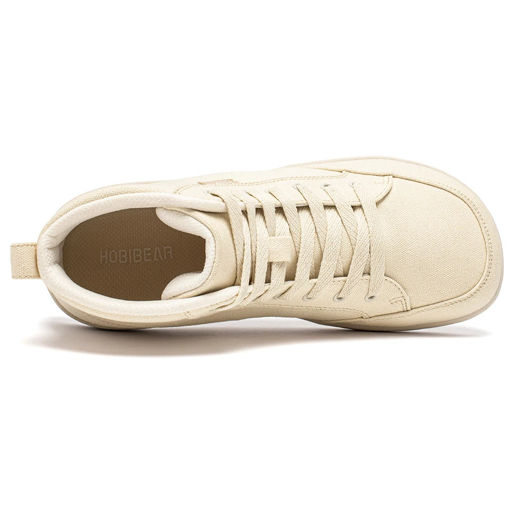 Hobibear Scarpe Da Ginnastica Unisex Mid Top A Piedi Nudi Con Punta Larga In Tela Zero Drop Con Lacci Per Esterni