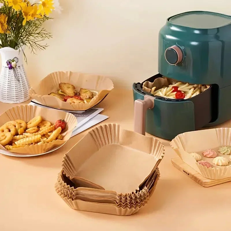 Carta Da Forno Rotonda Antiaderente Per Friggitrice Ad Aria Confezioni Da 50 100 200 Pezzi