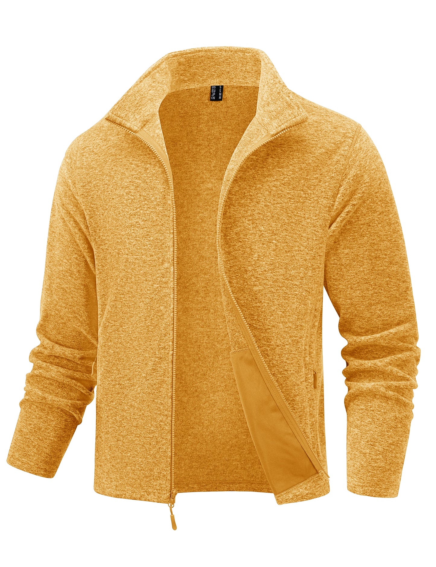 Giacche In Pile Leggere Uomo Con Colletto Alla Coreana Zip Intera Primaverile Sportiva Con Tasche Capispalla