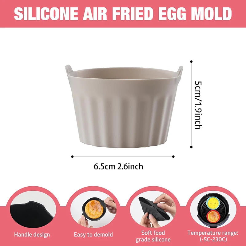 Stampo In Silicone Per Friggitrice Ad Aria Vassoio Multiuso Muffin Torta Crostata E Uova Accessori