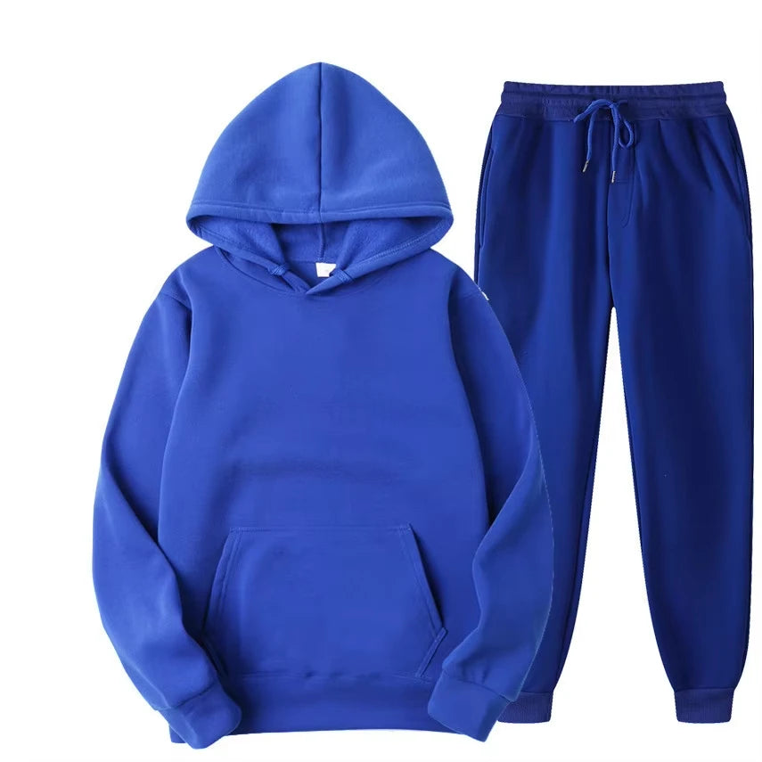 Tuta Uomo Invernale Morbida Ecologica 2025 Set Pantaloni Jogging 2 Pezzi Fitness Corsa Abbigliamento Sportivo Maschile