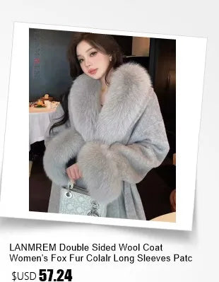 Lanmrem 2025 Gilet Pelliccia Sintetica Donna Imitazione Shearling Chic Autunno Inverno Abbigliamento 2DB4916