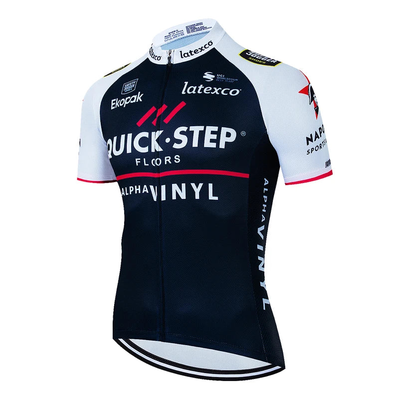 Maglia Ciclismo A Manica Corta Quick Step 2025 Uomo Racing Estiva Per Bicicletta