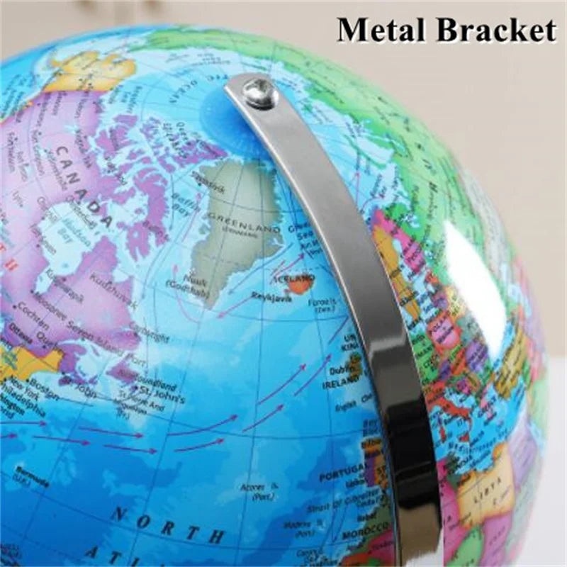 Globo Diametro 25 Cm Mondo Inglese Stampa HD 360 Gradi Per Insegnamento Degli Studenti Lampada Scrivania Led Metallo ABS