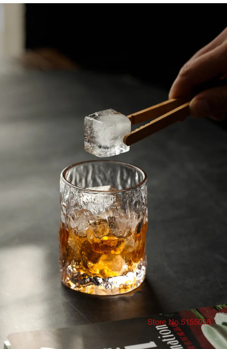 Bicchiere Whisky Vecchio Stile Con Base Pesante In Cristallo Design Giapponese Aderia