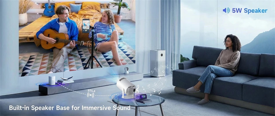 Nuovo Proiettore HY300 2026 4K Android 11 WiFi 6 290 ANSI Allwinner H713 BT5.0 Portatile per Esterni Cinema