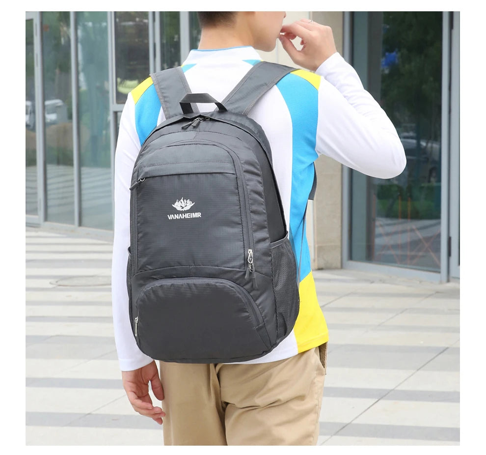 Zaino Pieghevole Da 23 Litri Ultraleggero Esterno Zaino Da Trekking Daypack Capienza Elevata Tessuto Idrorepellente