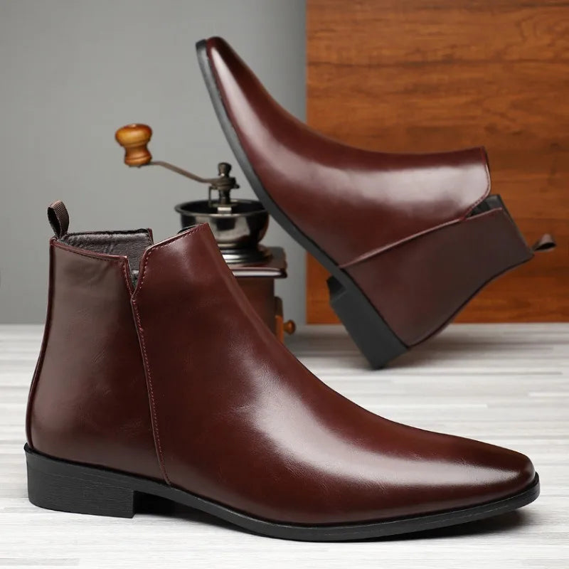 Stivali Da Uomo Classici Chelsea In Pelle Di Lusso Alti Alla Caviglia Eleganti E Casual Scarpe Da Uomo