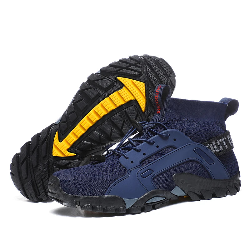 Scarpe Da Acqua Alte Uomo Ad Asciugatura Rapida Traspiranti In Mesh Antiscivolo Per Trekking E Arrampicata Slip On