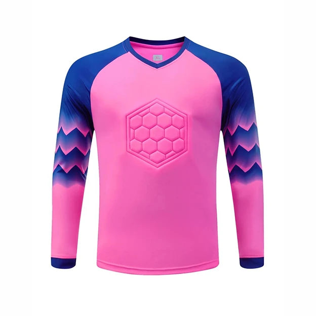 2023 uomo bambino portiere di calcio uniforme spugna protettiva manica lunga allenamento di calcio portiere top maglia da calcio pantaloni personalizzati