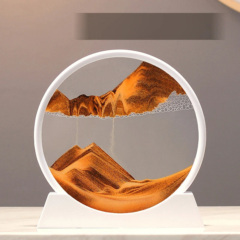 Clessidra Liquida 3D Arte Sabbia In Movimento In Vetro Regalo Originale Decorazione Per Casa E Ufficio