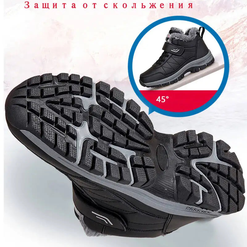 Stivali Invernali Da Uomo In Pelle PU Impermeabili Scarpe Casual Calde Alta Qualità Stivaletti Sneakers