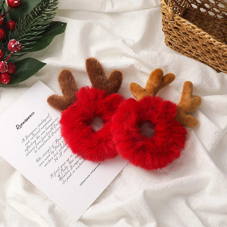 Fascia Natalizia Corna Di Renna Con Fiore Copricapo Per Capelli Per Bambini Adulti Natale Halloween Cosplay