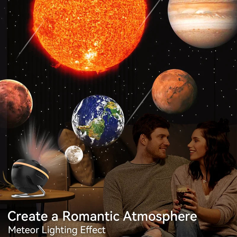 Proiettore Galaxy Star 12 In 1 Con Meteor Lampada Notturna Rotante Space Ball Per Bambini