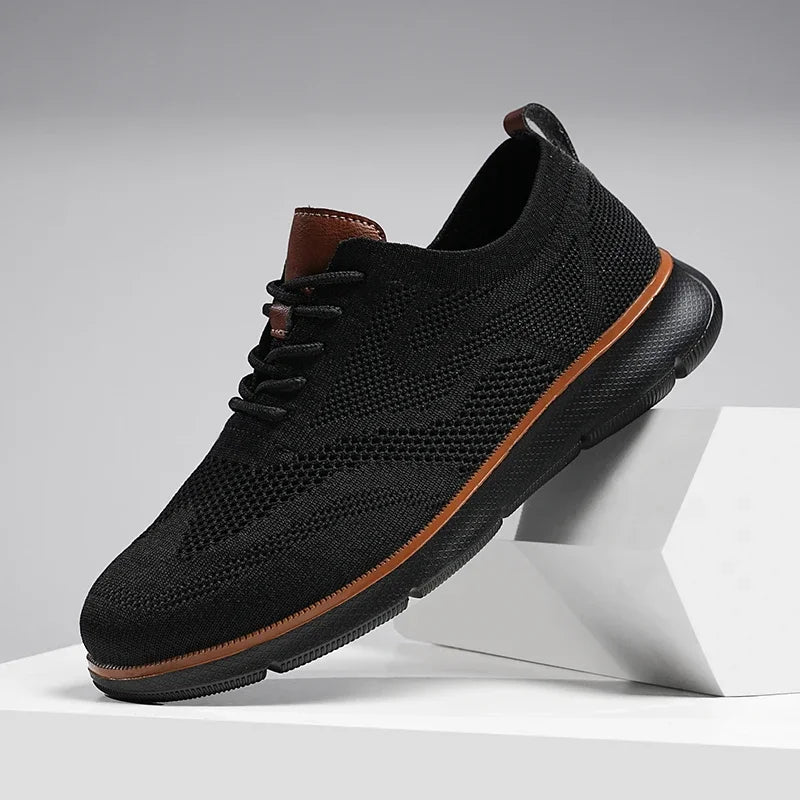 Scarpe Casual Da Uomo Traspiranti Con Cuscino Oxfords Comode Per Abito Formale In Maglia Plus Size