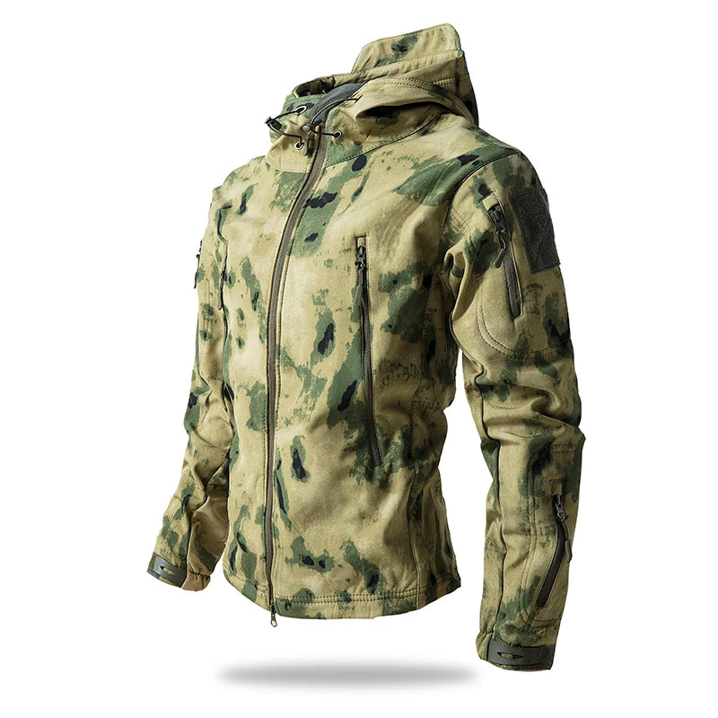 Lurker Giacca Soft Shell Tattica Pelle di Squalo Uomo Impermeabile con Cappuccio Mimetica Esterno da Caccia Autunno