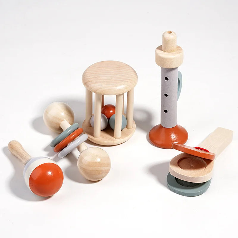 Set Strumenti Musicali In Legno Per Bambini 2-4 Montessori