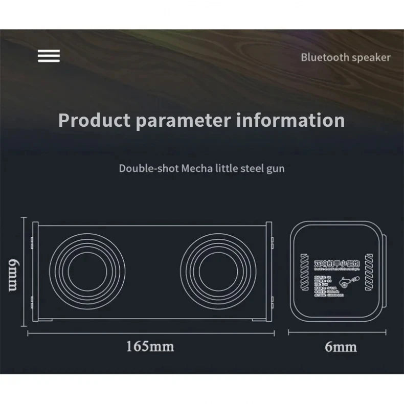 V8 Trasparente Altoparlante Bluetooth 5.0 Wireless Doppio Bassi Diaframma Subwoofer RGB Luce Mini Altoparlante per Festa