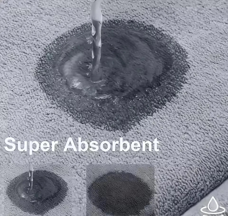 Tappetino Da Bagno Super Assorbente In Velluto Corallo Antiscivolo Ecologico Zerbino