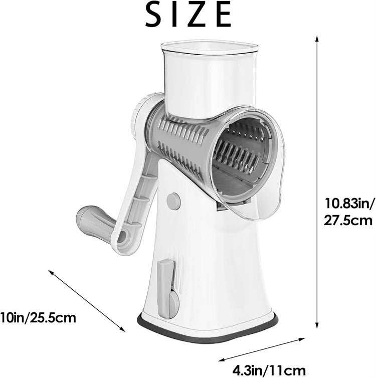 LMETJMA 5 In 1 Grattugia Rotante Per Formaggio Verdura Mandolino Julienne Affettatrice Waffle Cutter Noci Chopper JT247