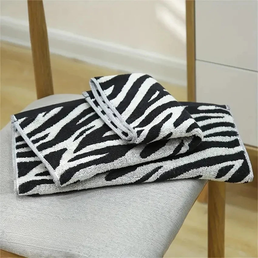 Asciugamano Viso E Mani In Cotone Morbido Con Motivo Tigre A Righe Jacquard Assorbente E Asciugatura Rapida Per Casa