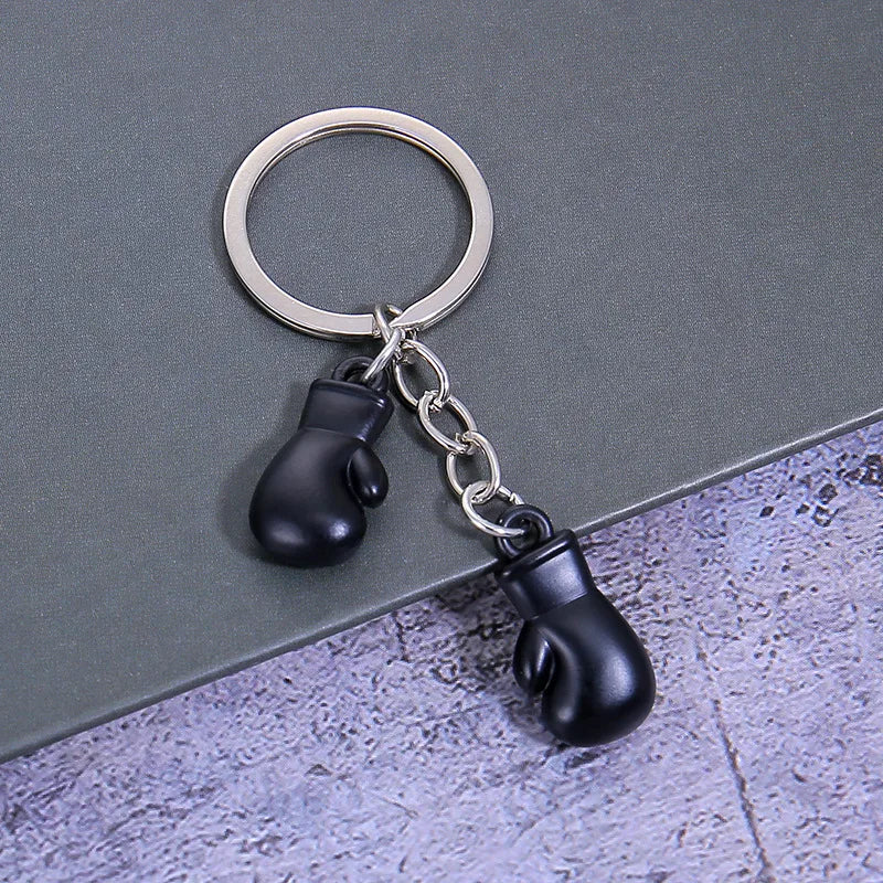 Guantoni Da Boxe Portachiavi Personalizzati Simulazione Attrezzatura Fitness Ciondolo Per Uomo Donna Coppia Auto