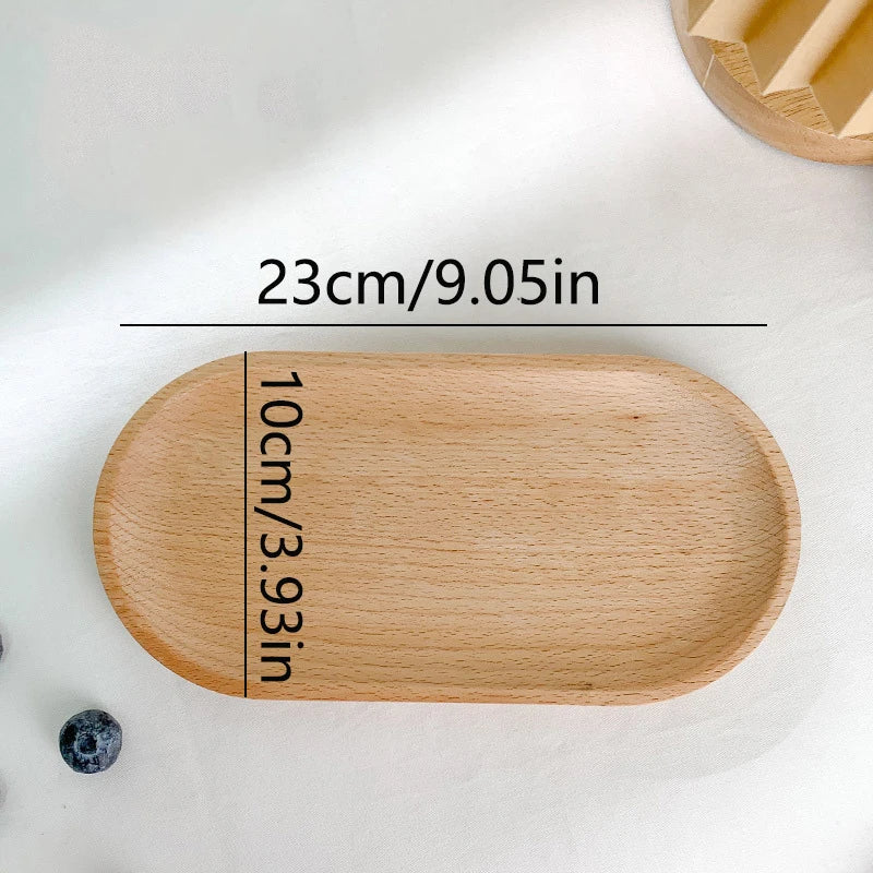 Vassoio Per Gambo Di Grano Rotondo Dessert Piatto Legno Massello Resistente Al Calore In Stile Giapponese Per Tè E Caffè