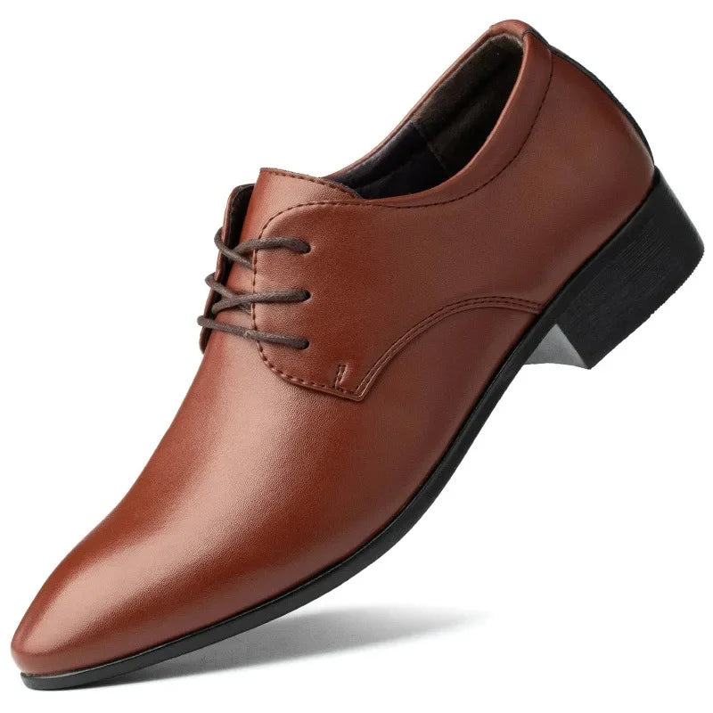 Scarpe Da Uomo In Pelle Primavera Autunno Formali Da Lavoro Punta A Punta Traspiranti Pelle Verniciata Rossa Lucida