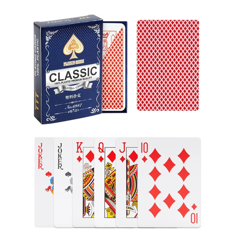 Nuove Carte Da Gioco In Plastica Stretta Impermeabili Da Tavolo Con Caratteri Grandi PVC Satinato Spessore Alto