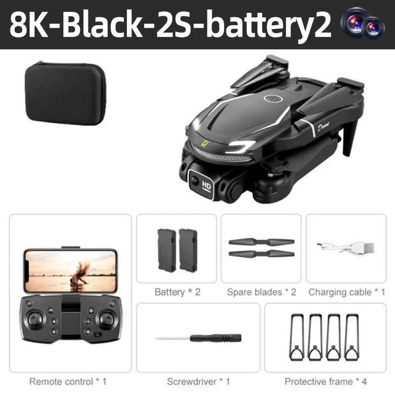 Nuovo Mini Drone V88 5G 8K 4K HD Fotografia Aerea Pieghevole Telecomandato Quadricottero Giocattolo Regalo 2026