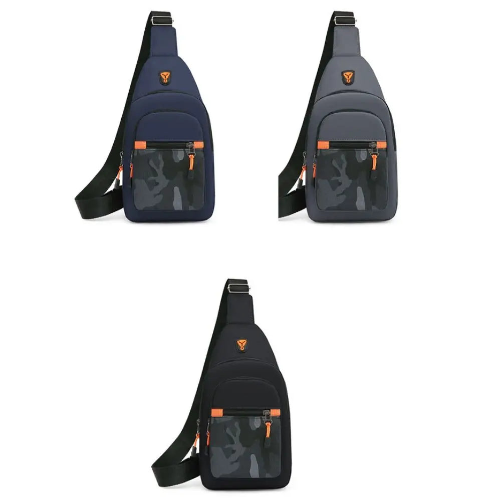 Borsa Da Petto Da Uomo In Tessuto Oxford Nero Grigio Blu Marsupio Grande Capacità Con Tracolla Unisex Sportiva Esterno