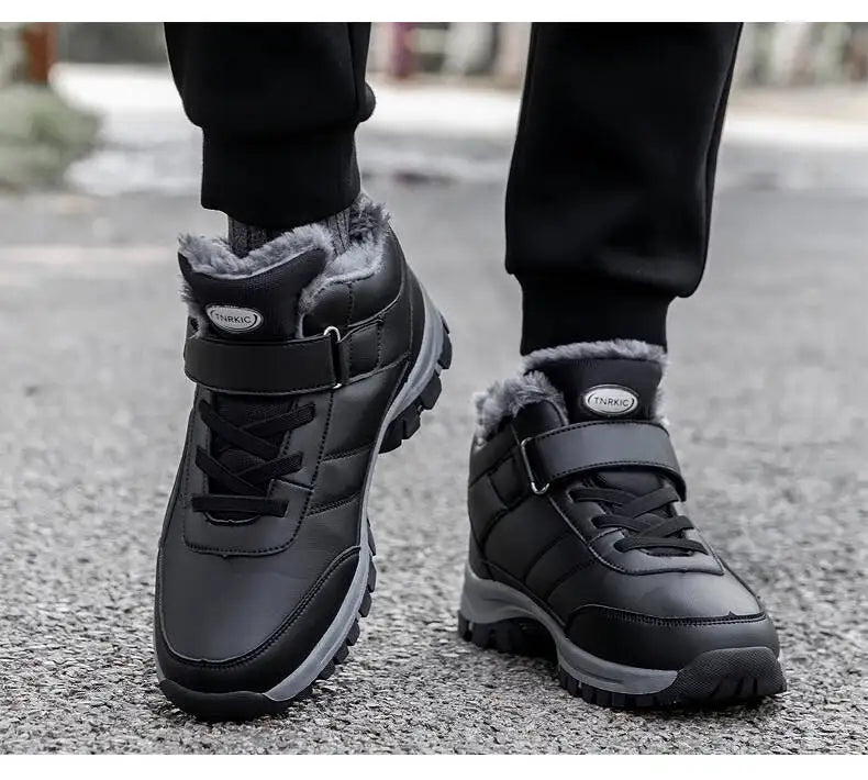 Stivali Invernali Da Uomo In Pelle PU Impermeabili Scarpe Casual Calde Alta Qualità Stivaletti Sneakers