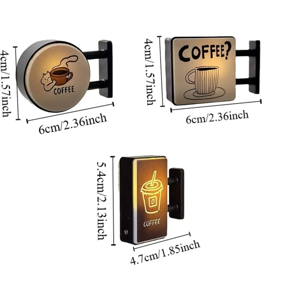 Insegna Luminosa Creativa Per Angolo Caffè Magnete Per Frigorifero Stile Retrò Con Luce Soffusa Decorativa