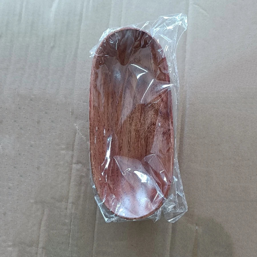 Ciotola a Forma di Barca in Legno Artigianale per Frutta Insalata o Snack Piatto Decorativo da Tavolo e Portaoggetti