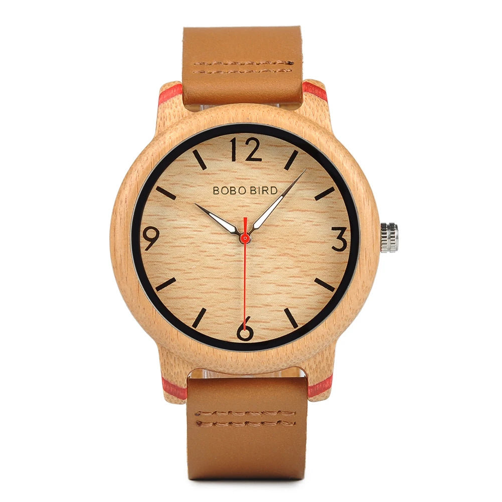 Orologio Da Polso In Legno Di Bambù Con Movimento Miyota E Logo Personalizzato OEM Design Brand Esclusivo