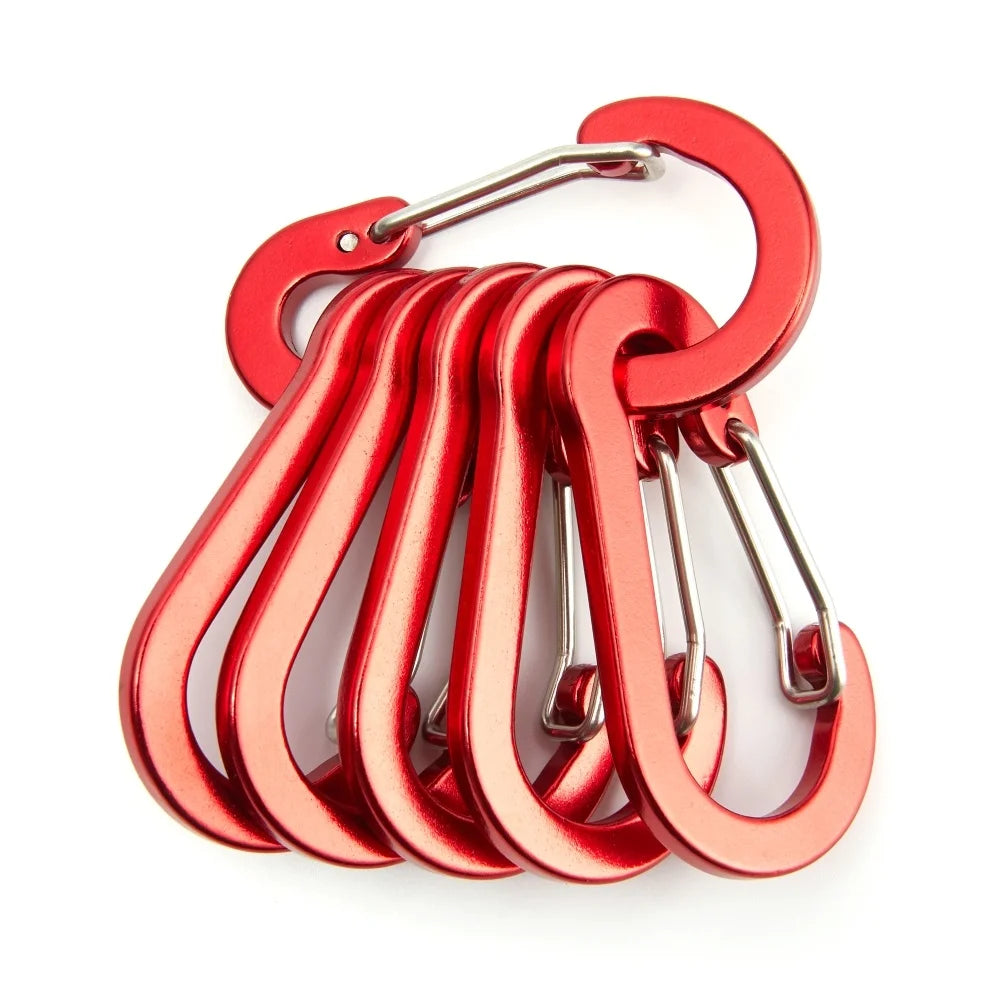 Moschettone Clip Set Sei Dodici Pezzi Turistico Piccoli Ganci Pesca All'aperto Campeggio Ciclismo Portachiavi Fibbie