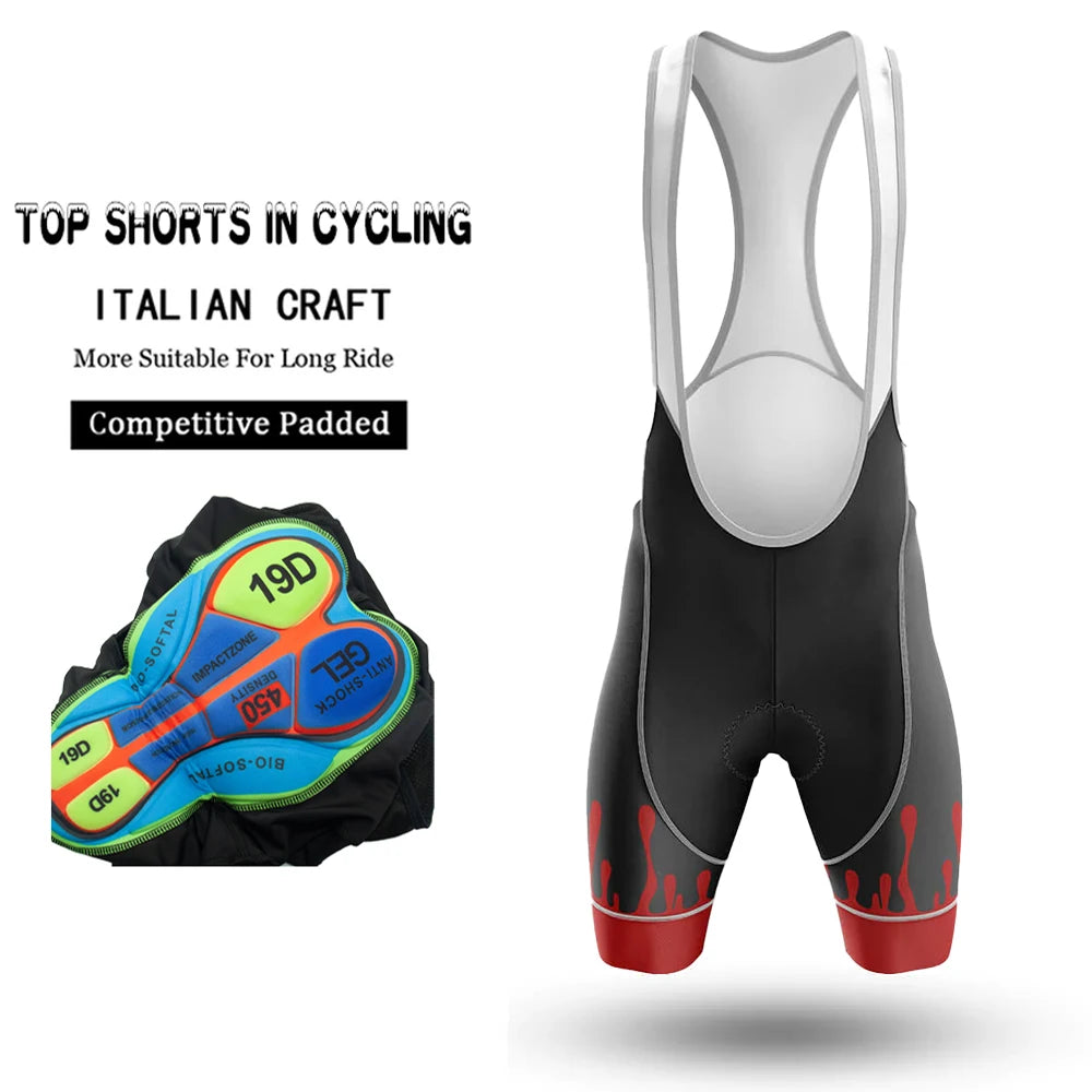 Pantaloncini con Bretelle da Ciclismo Estivi da Uomo Traspiranti con Gel Pad 19D per Mountain Bike