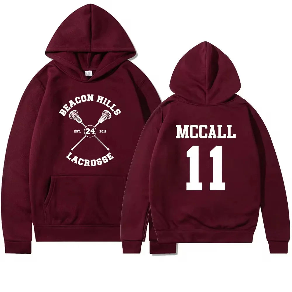 Felpa Con Cappuccio In Pile Calda Autunno Teen Wolf Beacon Hills Stilinski 24 Lahey McCall Per Uomo E Donna Nuova