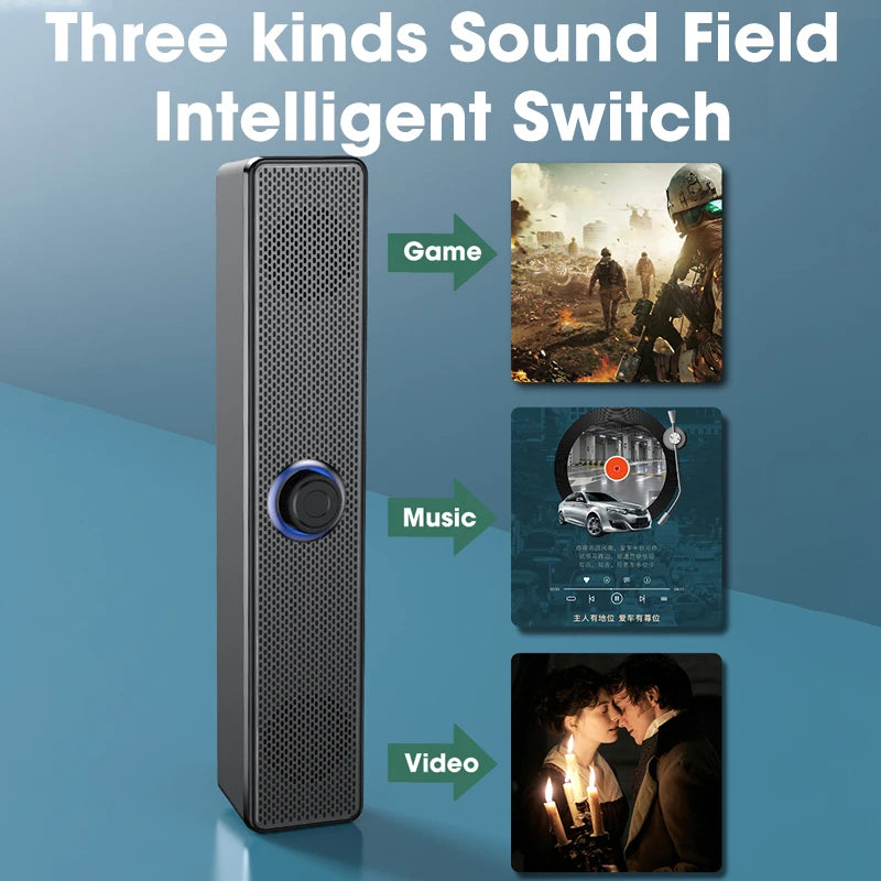 Soundbar Bluetooth Wireless Per Computer PC TV Laptop Desktop Altoparlante Portatile Musica Sistema Audio Caixa De Som