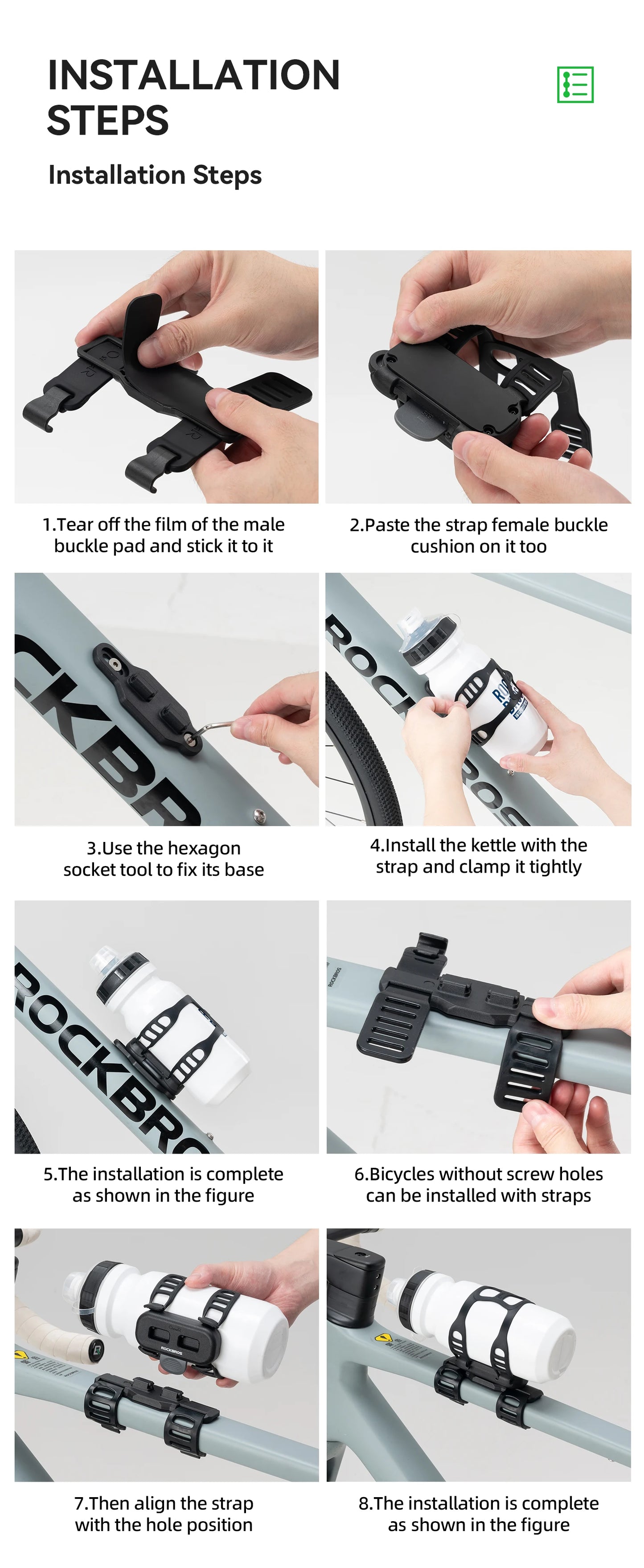 Rockbros Staffa Per Bottiglia D Acqua Magnetico Portatile Per Bici Universale Leggero Con Assorbimento Degli Urti