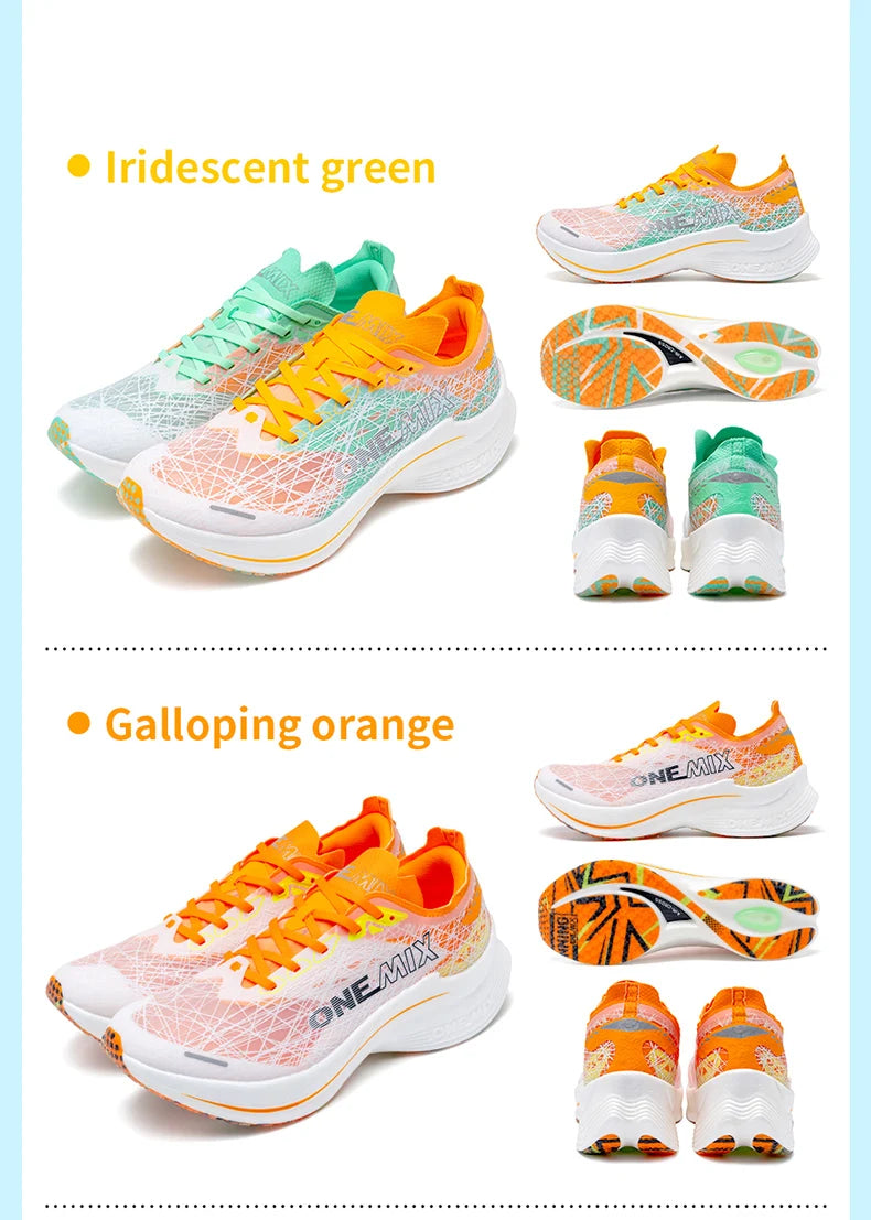 Onemix Marathon Scarpe Da Corsa Con Piastra In Carbonio Ultraleggere Tecnologia Di Rimbalzo Sneakers Da Uomo All Aperto