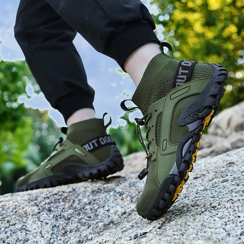 Scarpe Da Acqua Alte Uomo Ad Asciugatura Rapida Traspiranti In Mesh Antiscivolo Per Trekking E Arrampicata Slip On