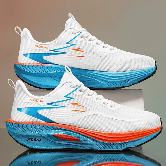 Scarpe Da Corsa Marathon Uomo Traspiranti Leggere Con Cuscino Aria Antiscivolo In Carbon Board