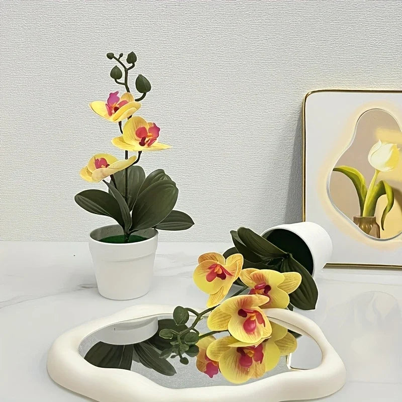 Orchidea Artificiale Decorazione Per Casa E Ufficio Espositore Da Tavolo Decorazione Floreale D'Ingresso Non Sbiadisce