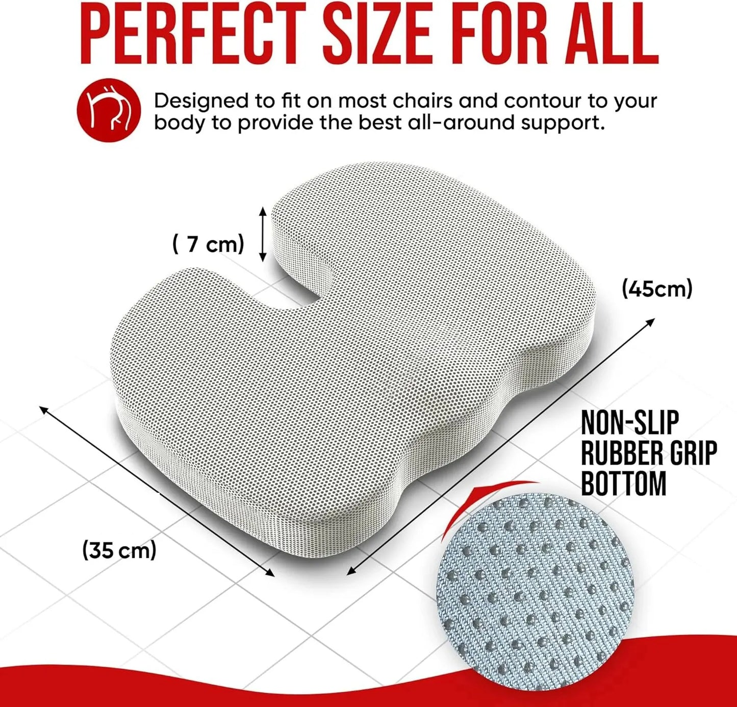 Cuscino Del Sedile Memory Foam Ortopedico Per Sedie Da Ufficio Coccige Massaggio Auto Comfort Seduta
