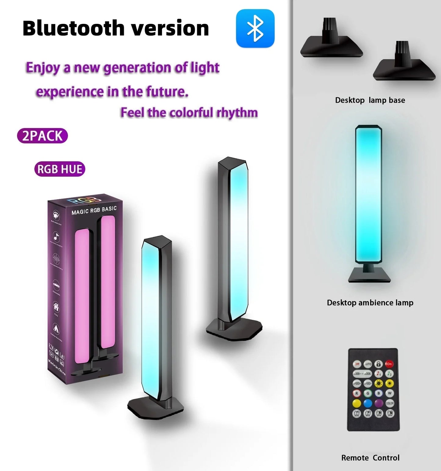 Luce Atmosfera Intelligente Tuya Controllo Remoto App RGB Lampada Da Tavolo Per Computer TV Gioco Musica Ritmo Decorativa